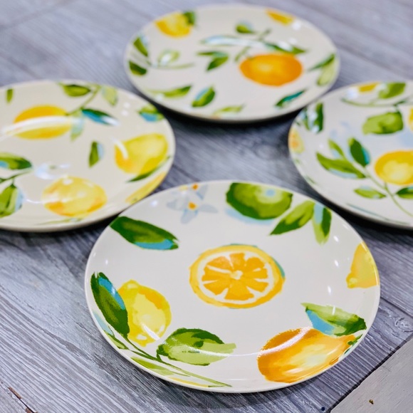 Set of 4 Lemon Pie Plates - Picture 3 of 4